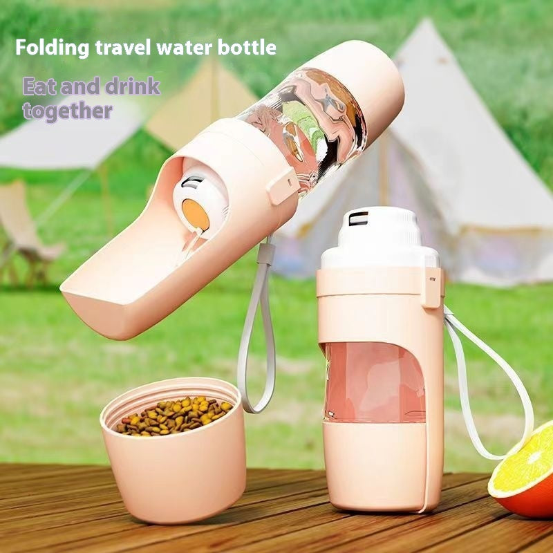 2-in-1 Travel Dog Water Bottle – Portable Pet Water & Food Dispenser