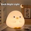 Cute Duck LED Night Light – Rechargeable Silicone Lamp with Touch Sensor – Perfect for Bedrooms and Kids' Gifts