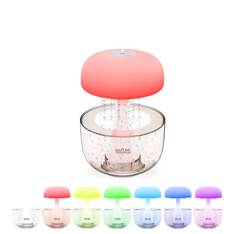 Jellyfish Raindrop Humidifier - Ultrasonic Aroma Diffuser with Seven-Color Ambient Light