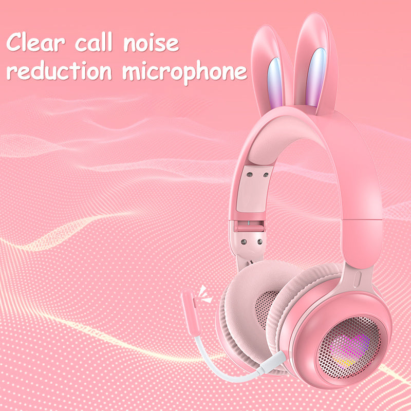 Wireless Headphones with Bunny Ears: Illuminated Headphones