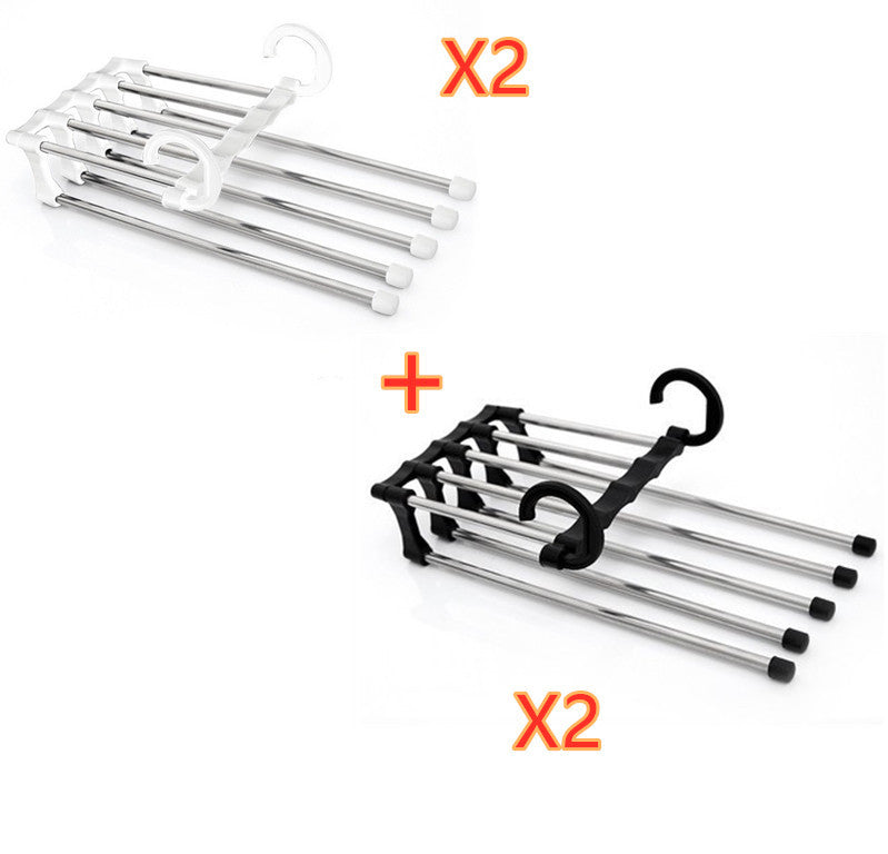 5-in-1 Multi-functional Wardrobe Hanger | Stainless Steel Pants and Clothing Organizer