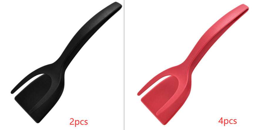 2-in-1 Egg & Pancake Spatula Tongs – Grip, Flip & Serve!