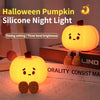 Cute Halloween Pumpkin Night Light - Dimmable Silicone Lamp for Kids