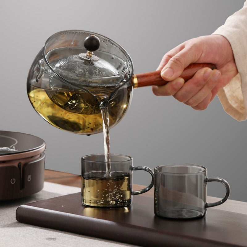 Semi-Automatic Rotary Glass Teapot