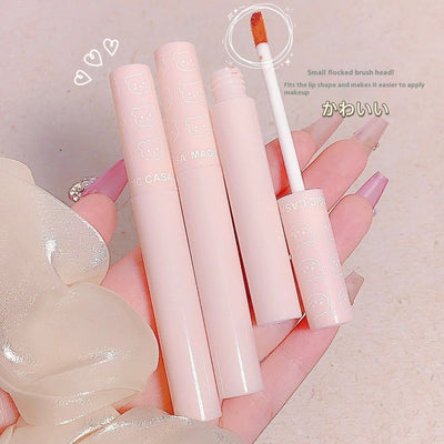 Makeup Lip Lacquer - Six-Suit Bubble Bear Water Light Mirror Set