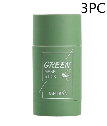 Green Tea Cleansing Stick Mask – Oil Control, Anti-Acne, and Whitening with Seaweed for Skin Care