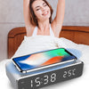 LED Electric Alarm Clock with Wireless Charger – HD Mirror Thermometer Clock