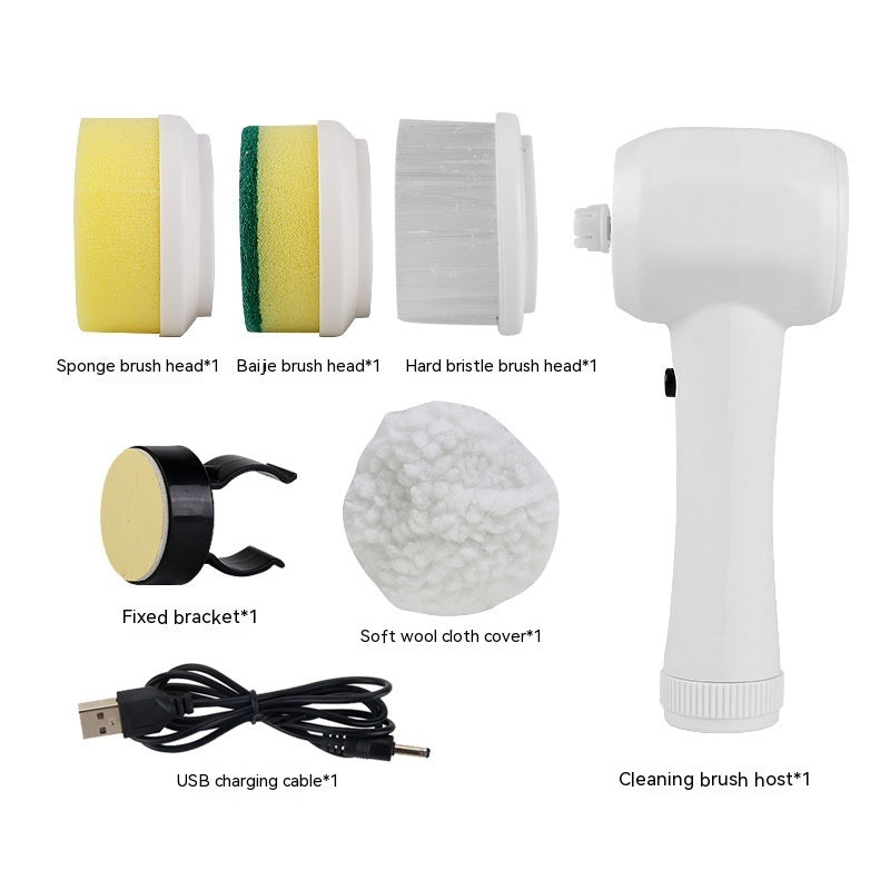 Electric Cleaning Brush – 4-in-1 Cordless Handheld Spinning Scrubber, Portable and Easy to Use