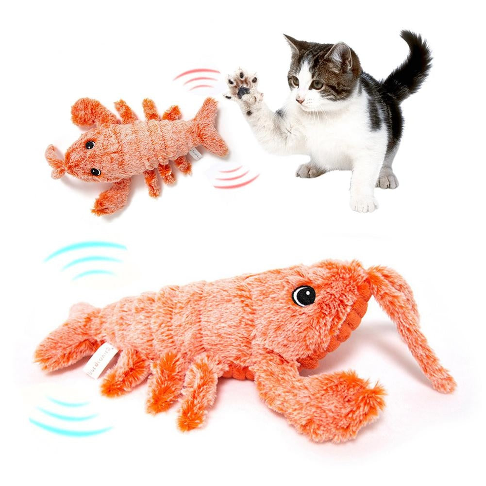 Electric Jumping Shrimp Plush Toy