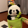 Simulated Bamboo Tube Panda Pillow